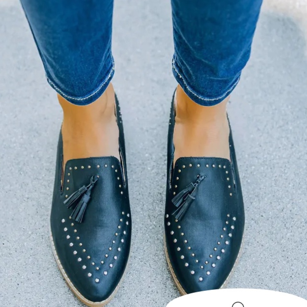 Vici Adline Studded Loafer Mule SZ 7.5
